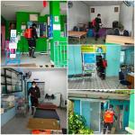 ฉีดพ่นน้ำยาฆ่าเชื้อ ร้านค้าและที่สาธารณะ