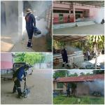 ฉีดพ่นหมอกควันเพื่อกำจัดยุงลายและป้องกันการเกิดไข้เลือดออก