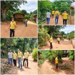 สำรวจแนววางเสาเสียงตามสายหมู่บ้านระบบโซล่าเซลล์