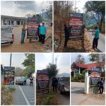 ติดป้ายประชาสัมพันธ์ห้ามบุคคลทำการเผาในที่โล่ง ปี 2564